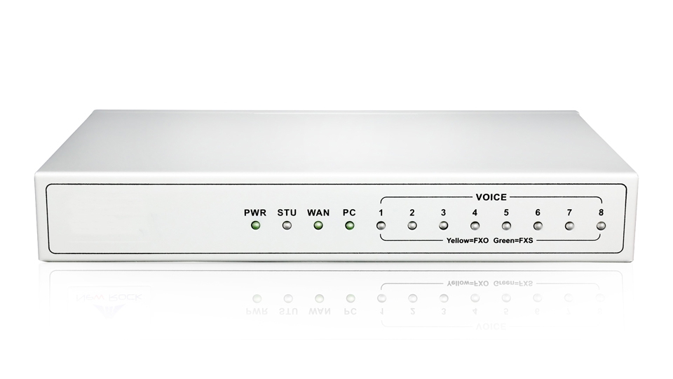 8 FXS/FXO Ports VoIP Analog Gateways Support SIP and MGCP Protocols, TR069/SNMP for Remote Management, Interoperability with popular SIP servers, such as  Cisco CallManager/CUCM, Broadsoft, FreeSWITCH and Asterisk/Elastix